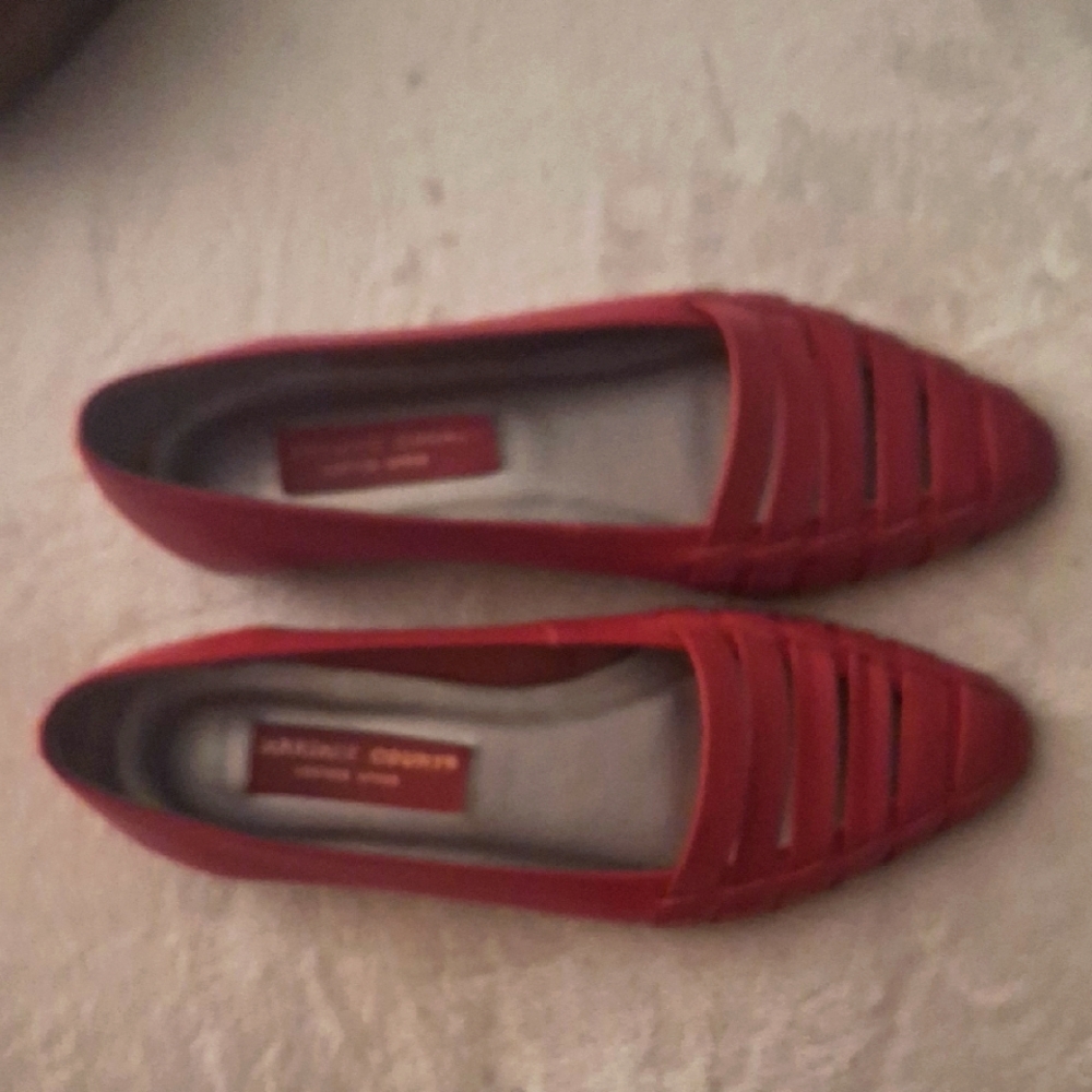 Vintage Carriage Court Red Leather Loafers